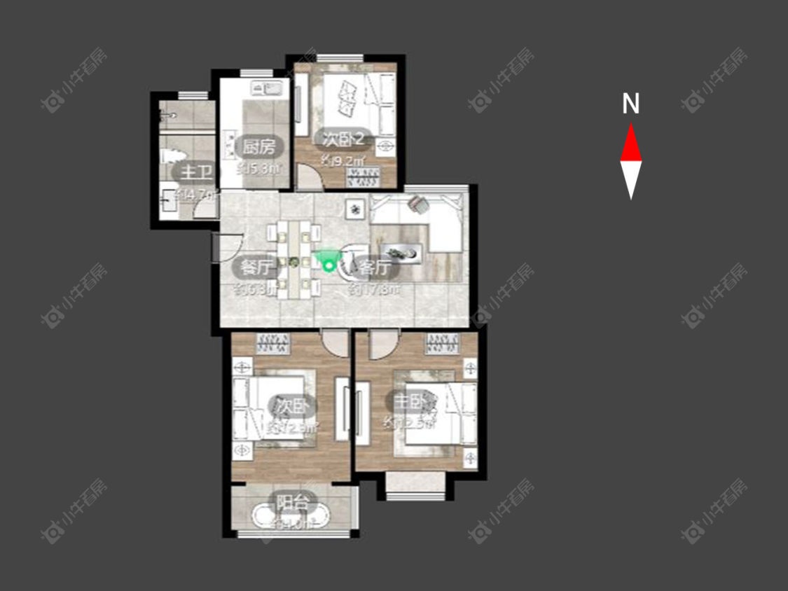 常州滨江明珠城东区在售二手房房源户型图_小牛看房