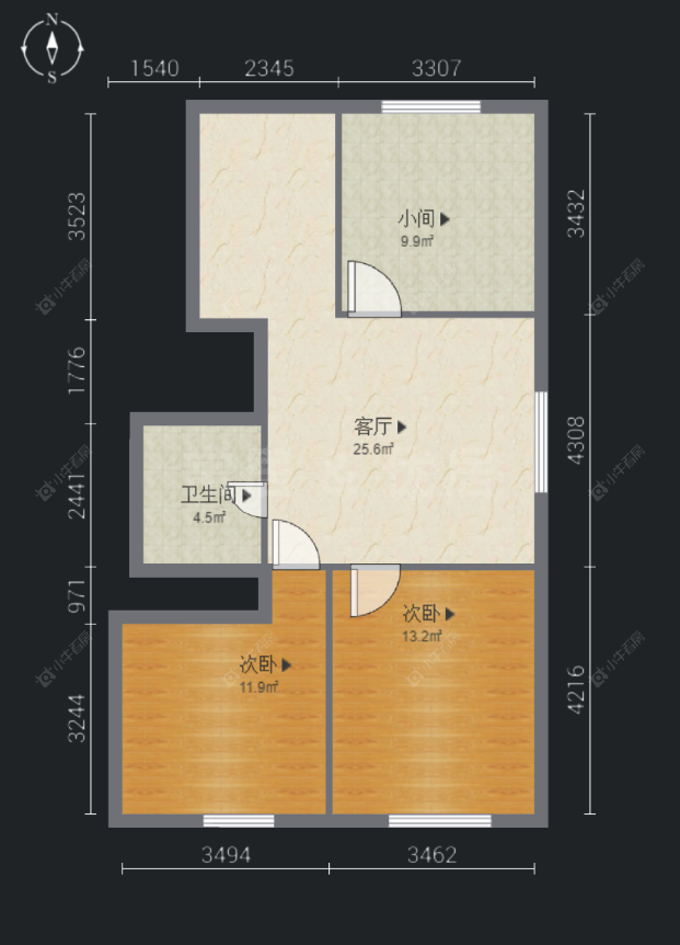 常州虹景花园一期在售二手房房源户型图_小牛看房