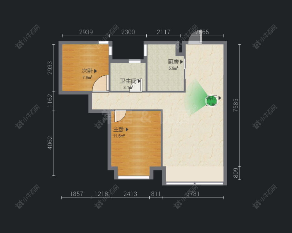 常州九洲新世界公馆在售二手房房源户型图_小牛看房