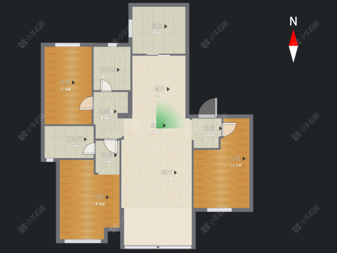 常州新城香悦半岛南区在售二手房房源户型图_小牛看房