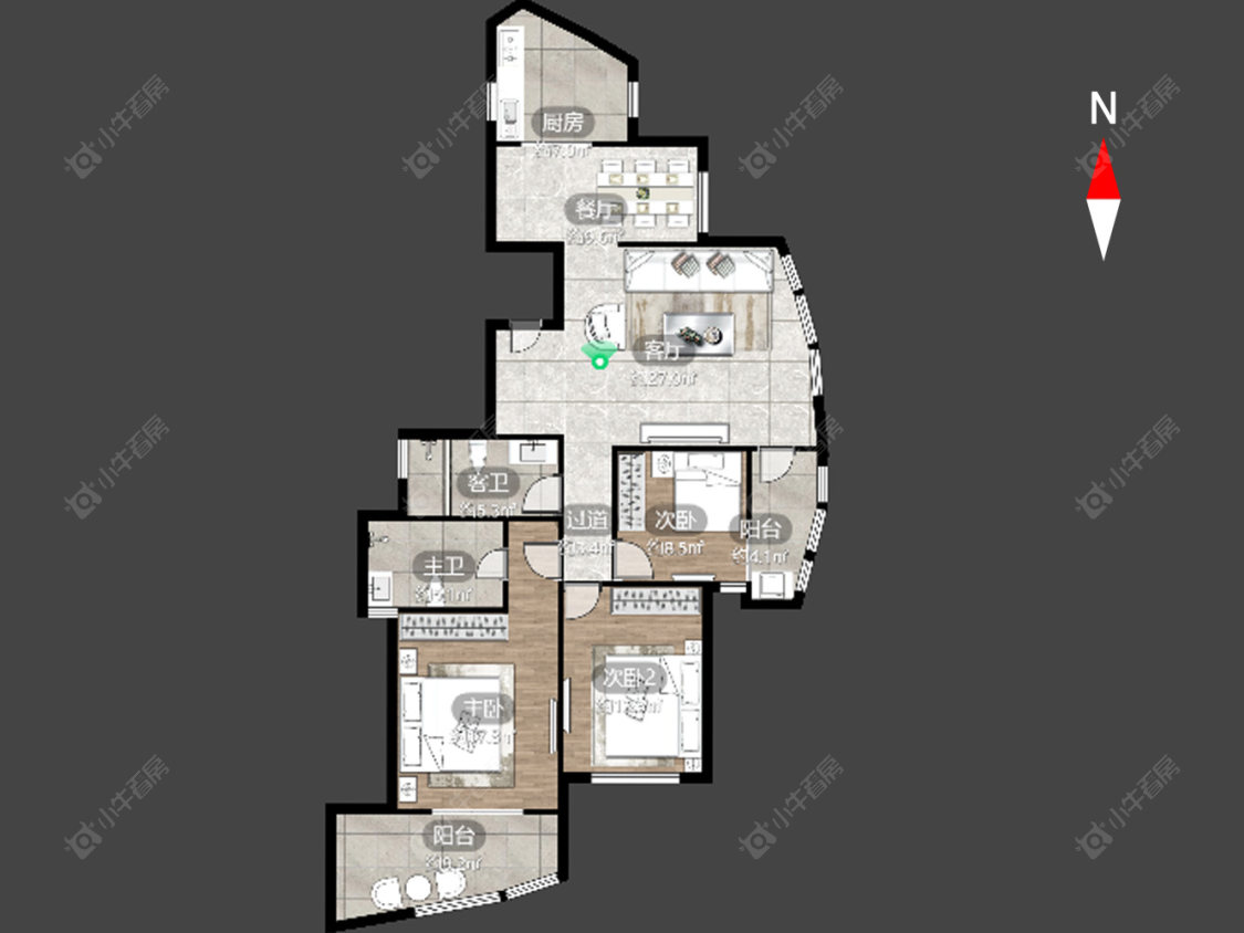 常州御源林城西区在售二手房房源户型图_小牛看房