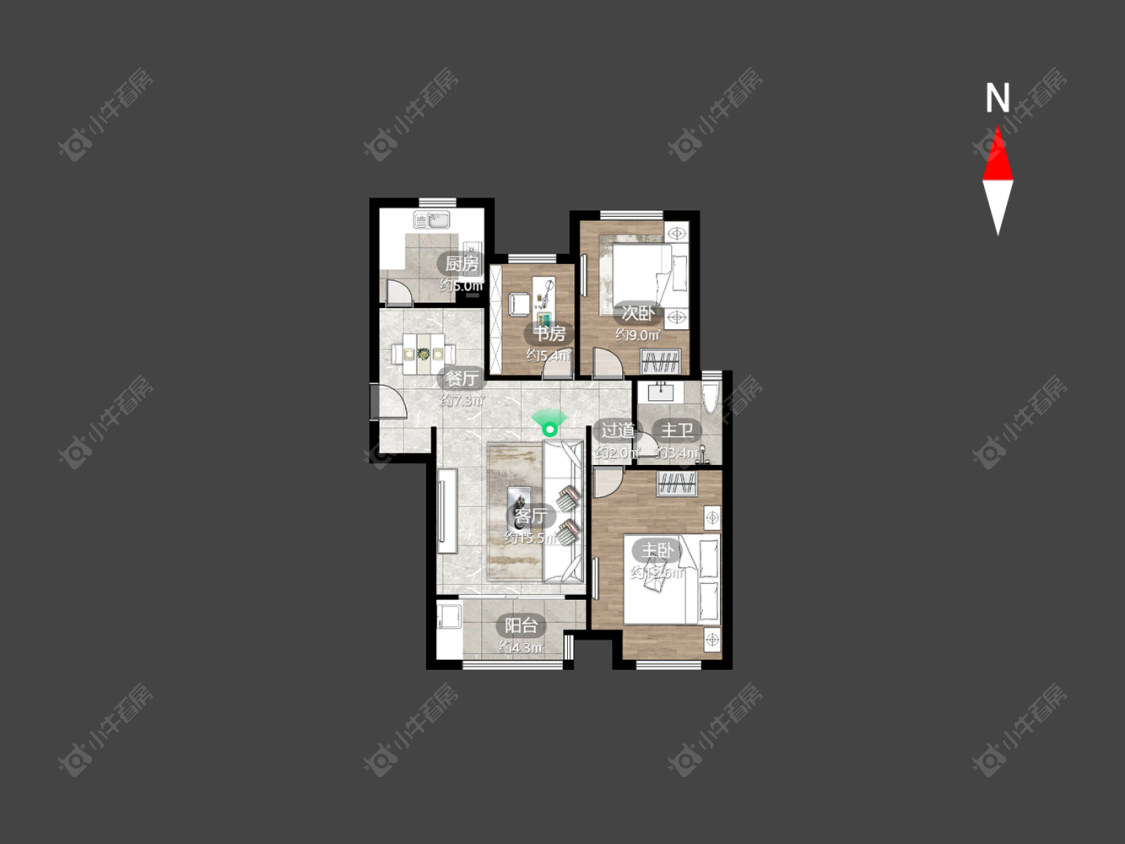 常州新城香悦半岛北区在售二手房房源户型图_小牛看房