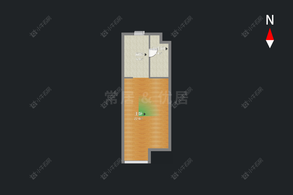 常州新天地不夜城1室1厅1卫在售二手房房源图片