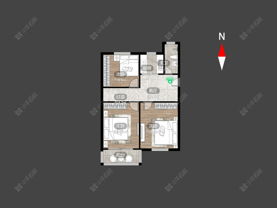 常州木梳路在售二手房房源户型图_小牛看房