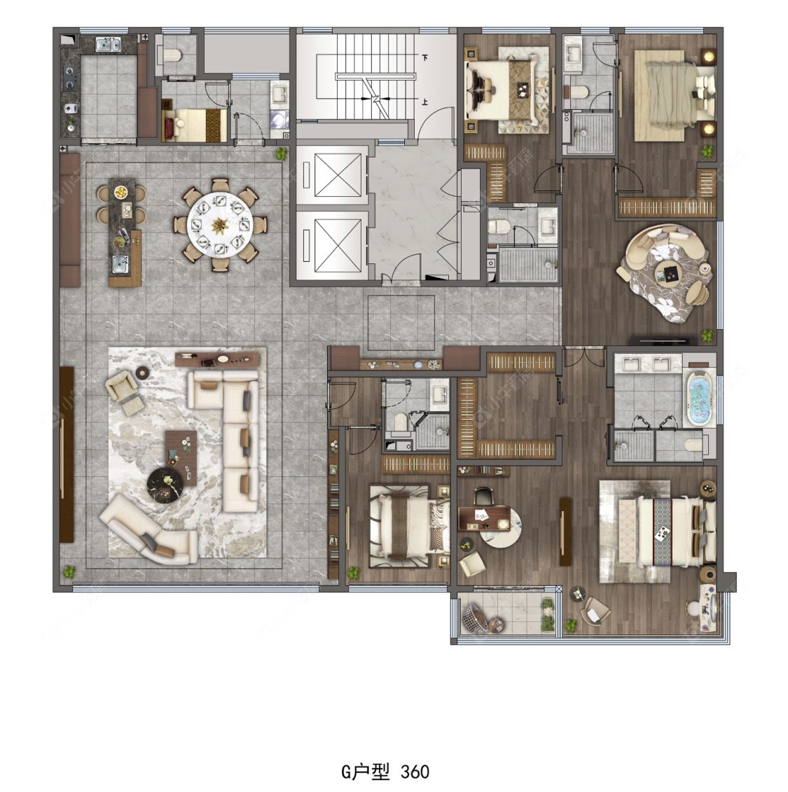 嘉宏一江风华建面360户型图