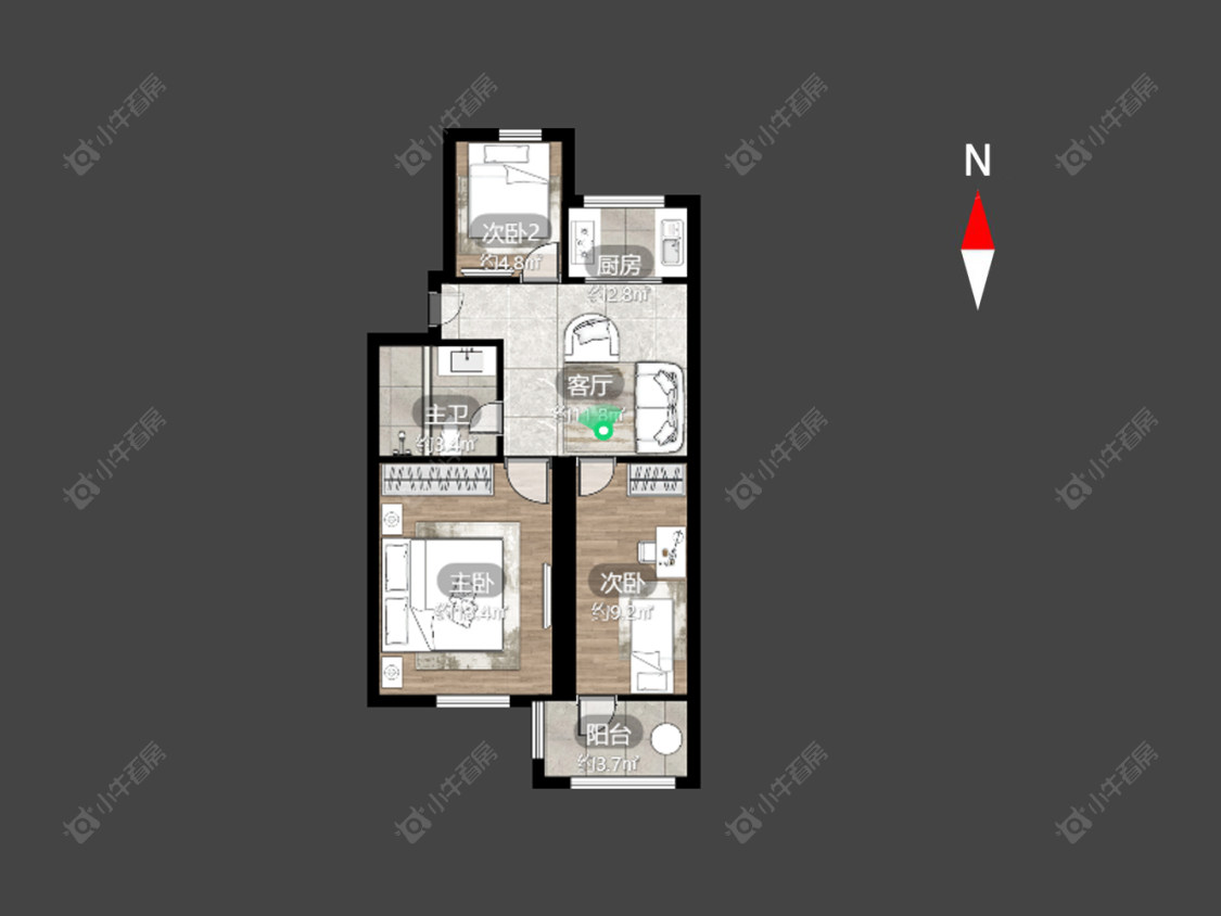 常州燕兴新村西区在售二手房房源户型图_小牛看房