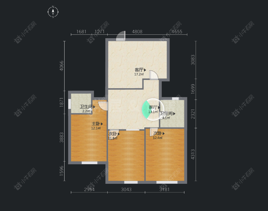 常州清凉新村在售二手房房源户型图_小牛看房