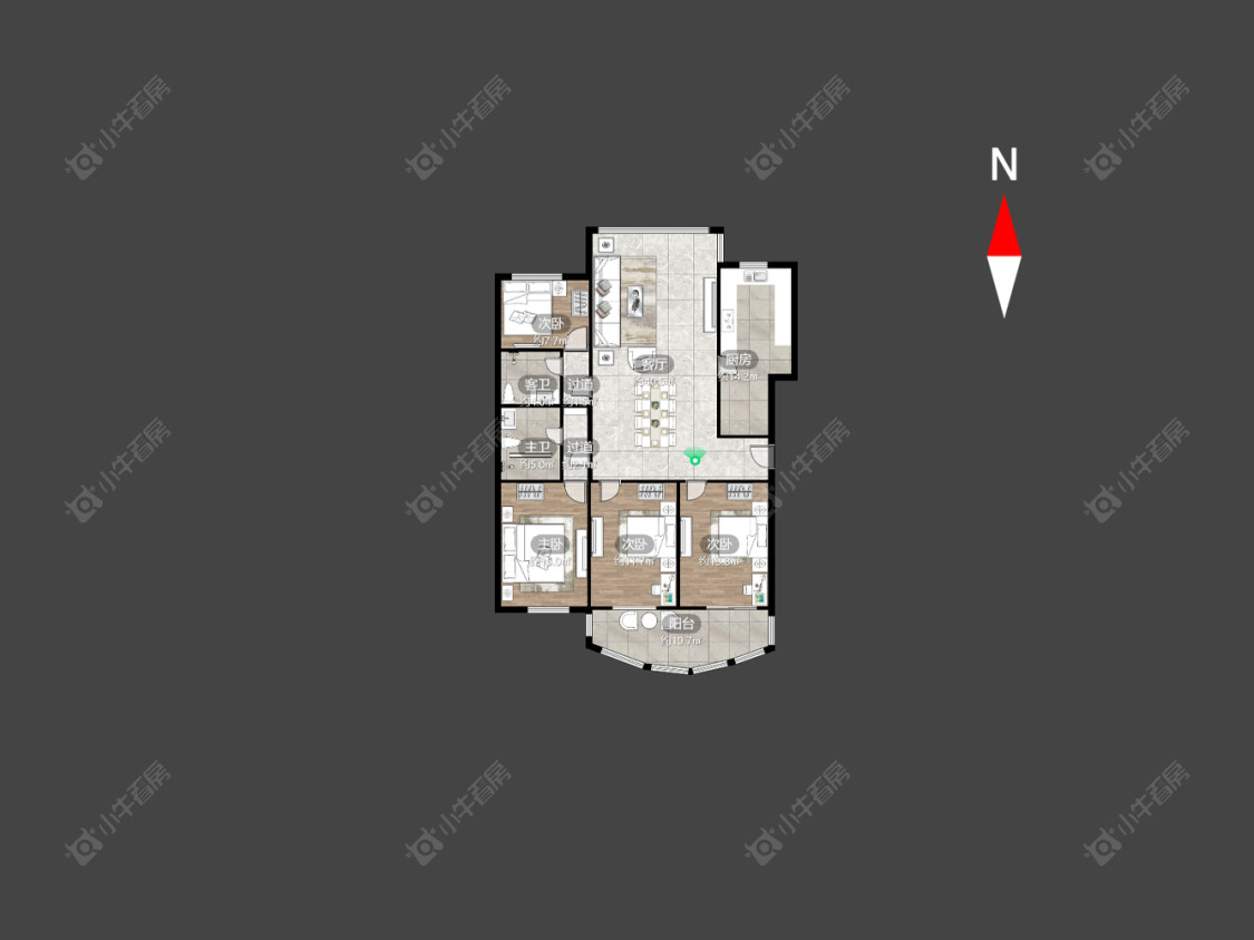 常州荷花池公寓西区在售二手房房源户型图_小牛看房