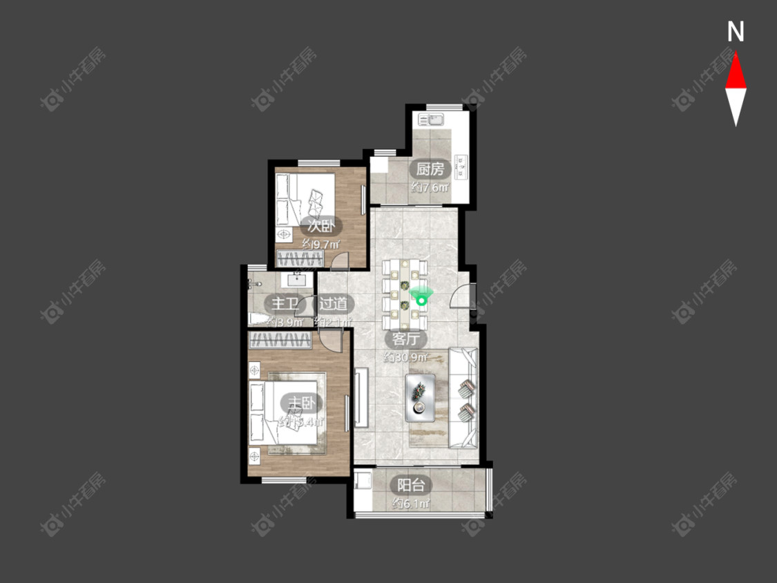 常州御源林城西区在售二手房房源户型图_小牛看房