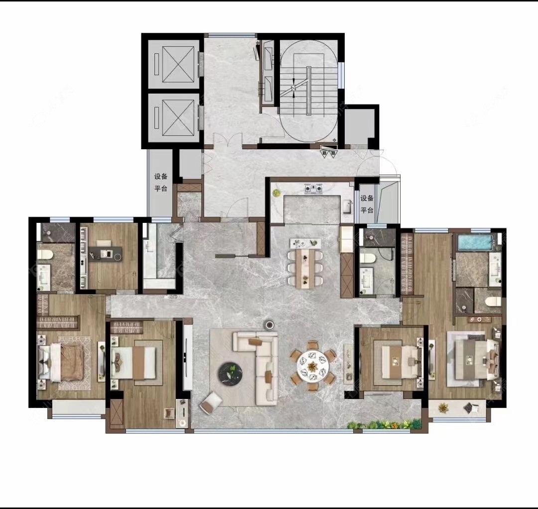 环球港湾建面285㎡户型图