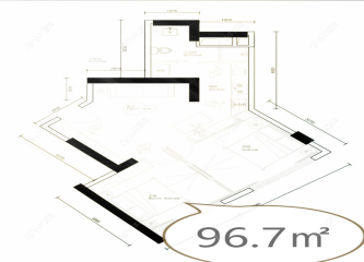 凯纳商务广场建面96.7㎡户型图