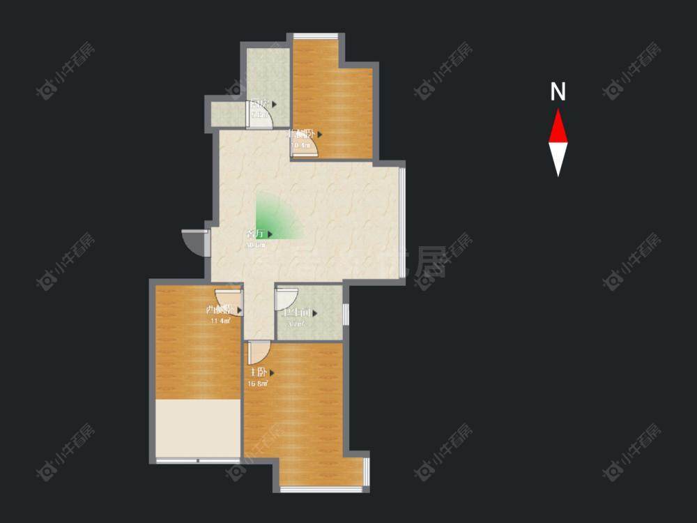 常州新城蓝钻苑北区在售二手房房源户型图_小牛看房