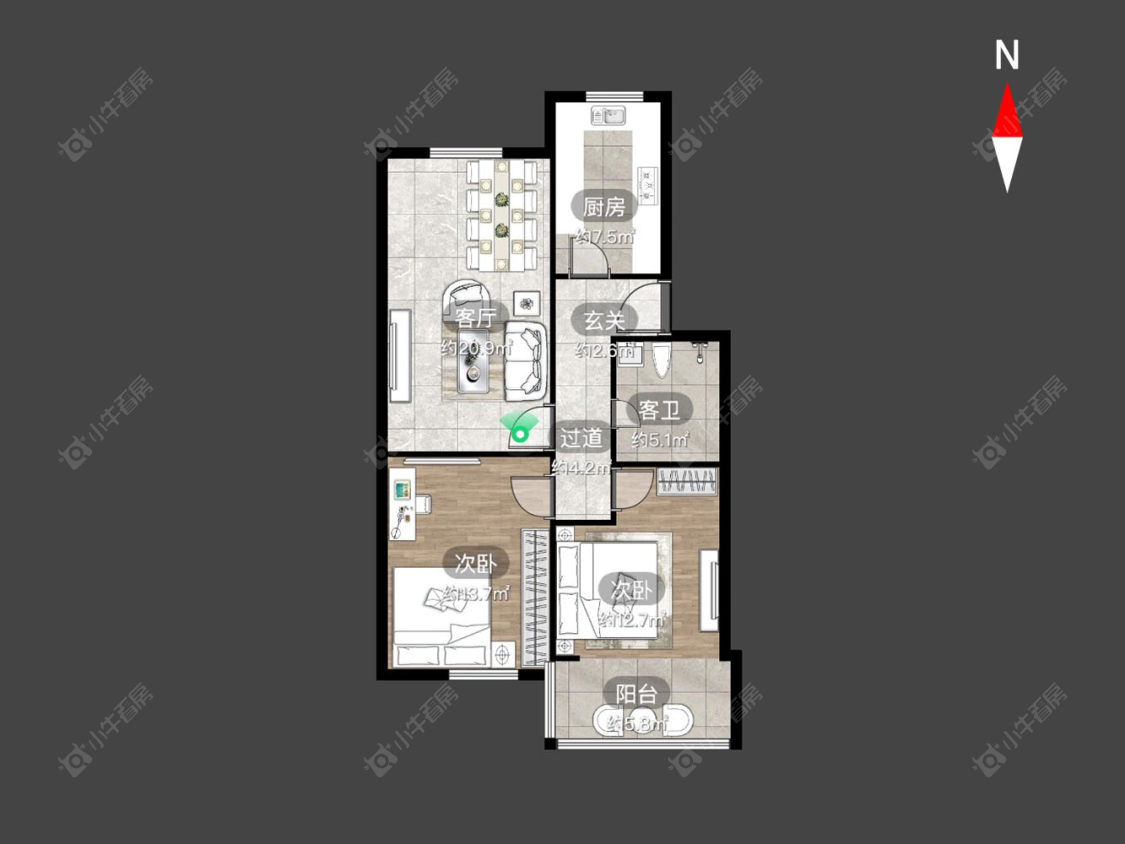 常州翠竹新村南区在售二手房房源户型图_小牛看房