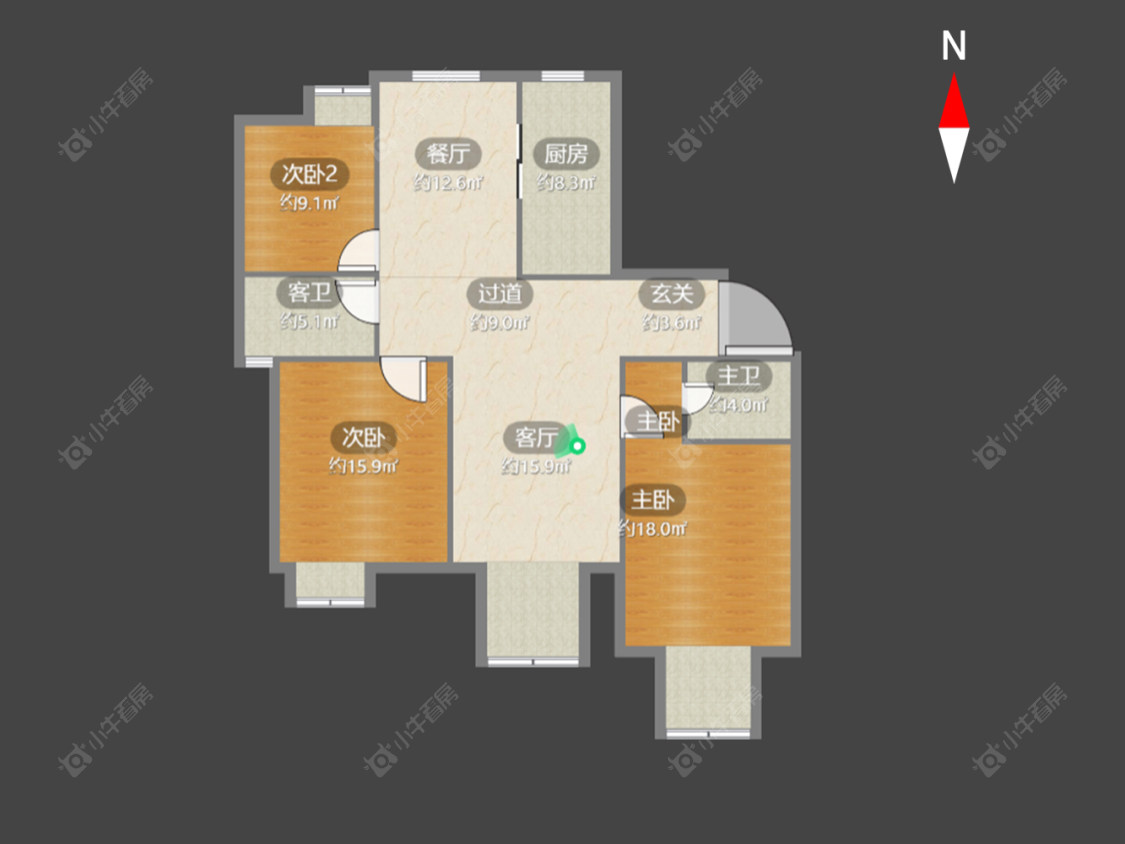 常州愚池湾在售二手房房源户型图_小牛看房